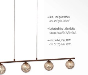 Paul Neuhaus vintage függeszték greta barna arany pln2040-48