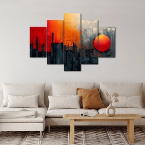 Kép - Absztrakt festmény a városról (150x105 cm)