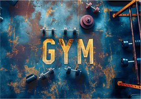 Fotótapéta Edzőterem Erő Energia Fitnesz Metál edzés 416x254 +ragasztó