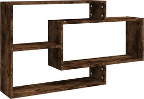 vidaXL füstös tölgy színű szerelt fa fali polc 104 x 20 x 58,5 cm