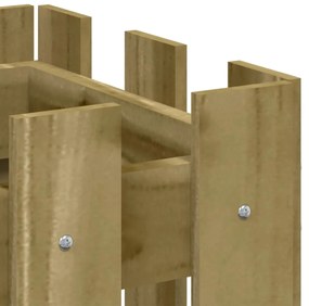 impregnált fenyőfa kerti magaságyás kerítéssel 100 x 30 x 30 cm