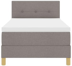 Box Spring ágy matraccal és LED világítással, Topszínű, 80x200 cm, Szövet