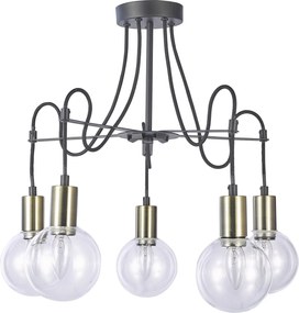 Italux modern mennyezeti lámpa gianni barna fekete itxmx16096-5a