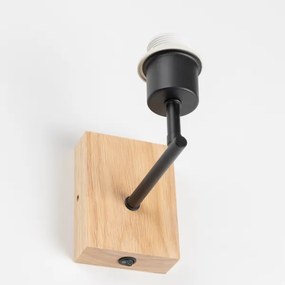 BRILAGI - Fali lámpa BOBO WOOD 1xE27/25W/230V tölgy/fekete/fehér/zöld/dzsungel