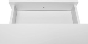 Konzolasztal, fehér, LOMIR