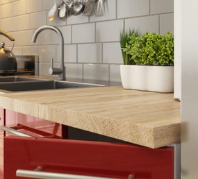 Alsó konyhaszekrény Ozara S50 SZ6 (fehér + fényes piros). Akció -15%. 1071145
