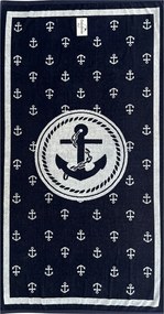 BAHIA Strandtörölköző matrózmintás 1. 165x90cm