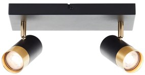 Brilliant - LED spotlámpa VIGOLO 2xGU10/5W/230V fekete/arany