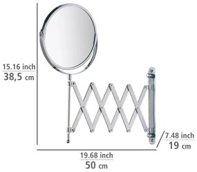 WENKO 15165100 - EXCLUSIVE kozmetikai tükör 19x38,5 cm, fényes króm