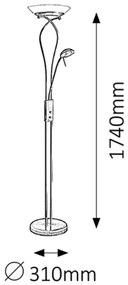 Rabalux 4077 Gamma állólámpa, ezüst