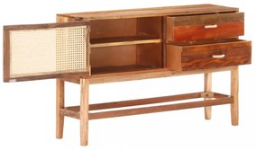 tömör újrahasznosított fa tálalószekrény 118 x 30 x 76 cm