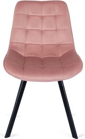 Szék rózsaszín színben, bársony kárpittal. RICK