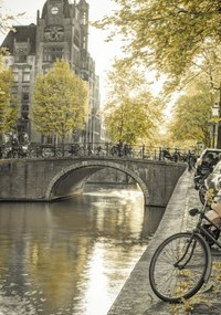 Poszter 70x100cm Csatorna Amszterdam városon keresztül 10, Assaf Frank