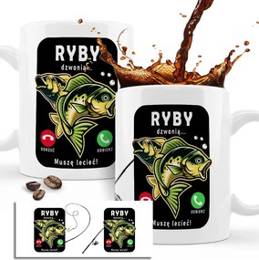 Csengő Hal Bögre... Ajándék Horgásznak, 330ML