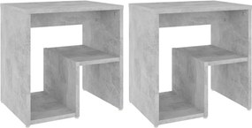 vidaXL 2 db betonszürke szerelt fa éjjeliszekrény 40 x 30 x 40 cm