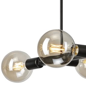 Csillár rúdon ASTRID 4xE27/60W/230V fekete