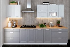 Felső szekrény, világosszürke/fehér, JULIA TYP 7