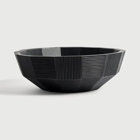 Mahagóni tál Black Striped bowl - Ethnicraft