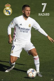 Plakát Real Madrid - Hazard 2020/2021, (61 x 91.5 cm)