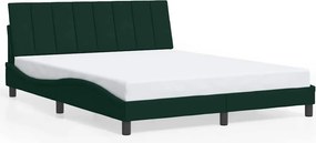 vidaXL sötétzöld bársony ágykeret matrac nélkül Hanko 160x200 cm