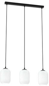 Csillár zsinóron VERDI 3xE27/15W/230V fekete/fehér