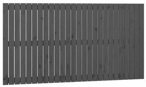 szürke tömör fenyőfa fali fejtámla 166x3x90 cm