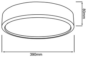 Brilliant - LED mennyezeti lámpa SLIMLINE LED/22W/230V Ø 39 cm kaucsukfa