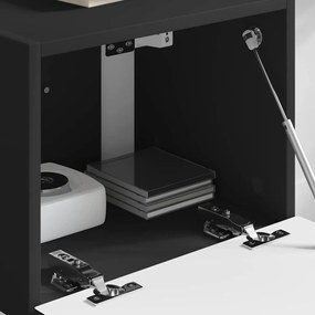 vidaXL TV Fali Szekrény Fekete 60 x 31 x 29.5 cm Faanyag