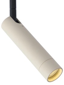 Modern bézs spotlámpa fekete színnel 1 fázisú sínrendszerhez - Iconic Ivy