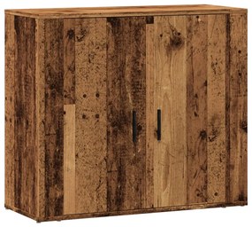 öreg fa árnyalatú szerelt fa tálalószekrény 80 x 33 x 70 cm