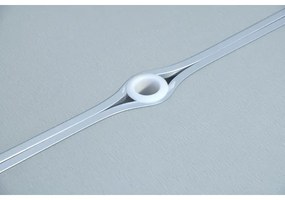 Összecsukható kempingasztal székekkel fehér/króm