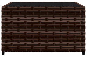 3 részes barna polyrattan kerti ülőgarnitúra párnával