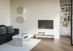 TV asztal Zantra (fehér + kő). Akció -18%. 1055294