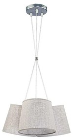 Duolla - Csillár zsinóron ROSSA 3xE27/40W/230V világos szürke