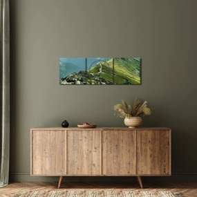Kép - Hegyi táj (órával) (90x30 cm)