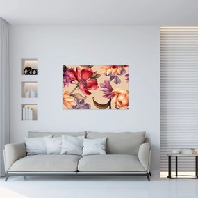 Kép - Vintage virágok (90x60 cm)