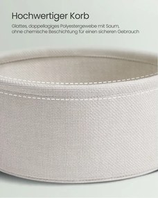 Kis kerek oldalsó kisasztal, modern éjjeliszekrény szövetkosárral, éjjeliszekrény nappali hálószobába, babérzöld és krémfehér színben