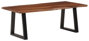 mézbarna tömör akácfa dohányzóasztal 110 x 55 x 40 cm