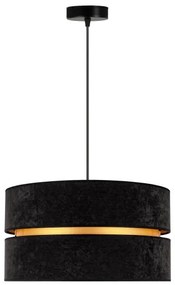 Duolla - Csillár zsinóron DUO 1xE27/15W/230V átm. 40 cm fekete/arany