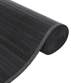 négyszögletű szürke bambusz szőnyeg 60 x 200 cm