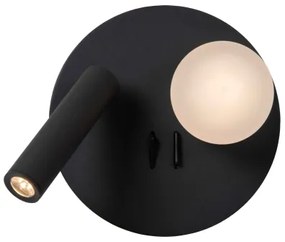 Lucide 77286/02/30 - LED Fali lámpa MATIZ 2xLED/3,5W/230V USB fekete