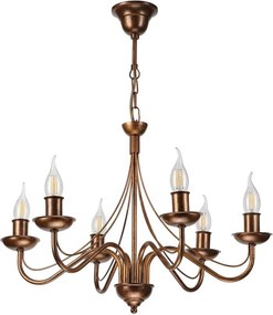 ANTON láncos csillár, 6xE14/60W/230V, bronz