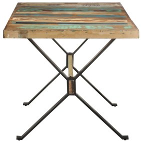 Tömör újrahasznosított fa étkezőasztal 160 x 80 x 76 cm