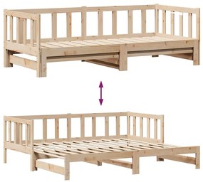 kihúzható heverő fiókokkal matrac nélkül 90 x 190 cm