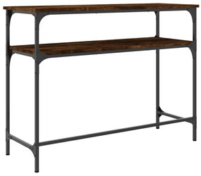 füstös tölgy színű szerelt fa tálalóasztal 100x35,5x75 cm