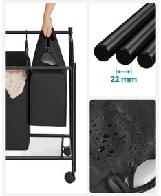 LINA fekete szennyeskosár