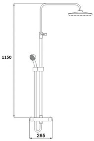 Mexen zuhanygarnitúra Denis felső fejjel, fekete, 78135-70