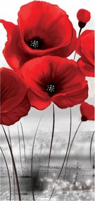 Fotótapéta flizelina Pipacsok Piros Virágok Absztrakt Elegancia 91x211 +ragasztó