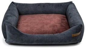 Borvörös-sötétszürke fekhely kutyáknak 65x75 cm SoftBED Eco M – Rexproduct