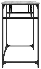 szürke sonoma szerelt fa és porszórt acél íróasztal 100x45x76cm